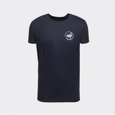 T-shirt blu con logo