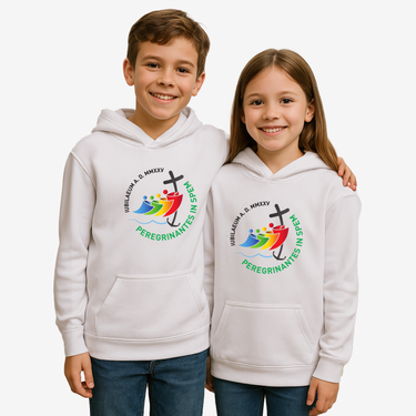 FELPA KIDS BIANCA LOGO GIUBILEO