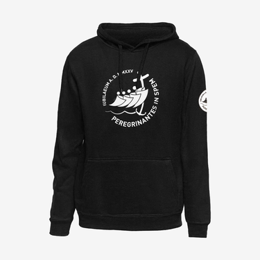 FELPA NERA STAMPA BIANCA GIUBILEO