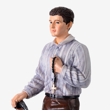 ESTATUA DE PIER GIORGIO FRASSATI 30 CM RESINA PINTADA A MANO