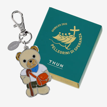 Llavero peregrino THUN Teddy: recuerdo del Jubileo 2025 en metal esmaltado