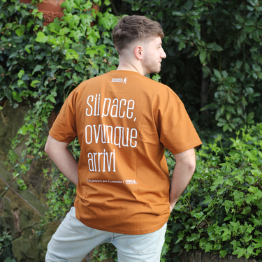 OVERSIZE CLAY T-SHIRT - BE PEACE PILGRIM'S BACKPACK