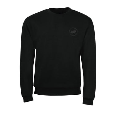 Black Crewneck Sweatshirt with Embroidered Jubilee 2025 Logo